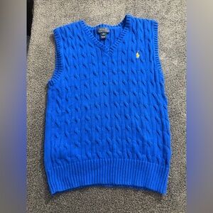 Polo Ralph Lauren Blue Cable Knit Sweater Vest